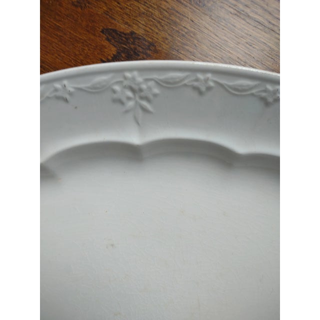 English Large Antique English White Ironstone Platter, 1880's For Sale - Image 3 of 10