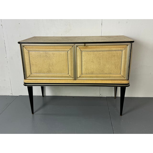 Italian Mid-Century small Sideboard by Umberto Mascagni, 1950s Very decorative Mid Century Hollywood Regency Style Italian...