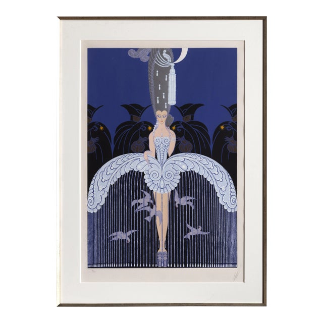 Erté, "Her Secret Admirers", Art Deco Screenprint For Sale