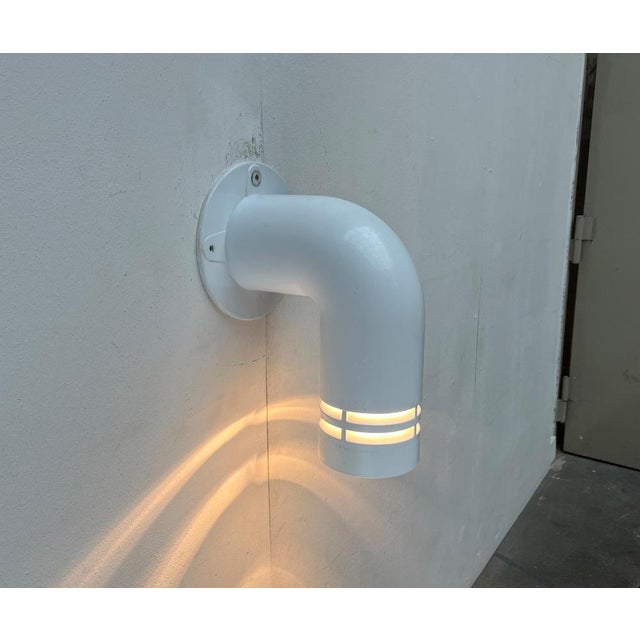 Ivory Set of Vintage Danish Postmodern Model Pipeline Wall Sconces by Ole Pless Jørgensen for Nordisk Solar, 1970s, Set of 3 For Sale - Image 8 of 18