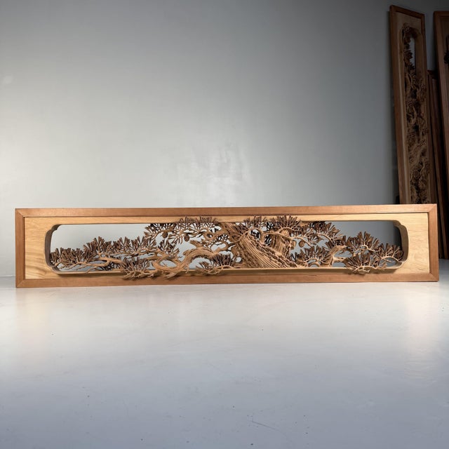 1960s Large Japanese Pine Tree Carving, 1960s For Sale - Image 5 of 18