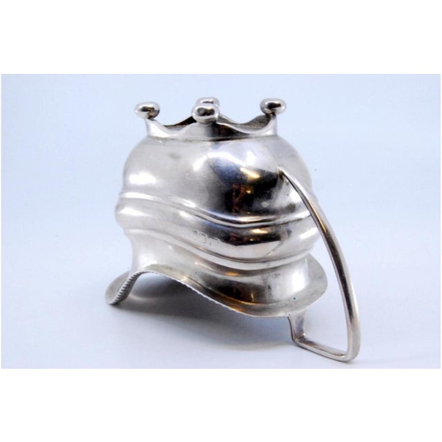 Silver Creamer with Grooved Edge and Round Feet For Sale - Image 9 of 11