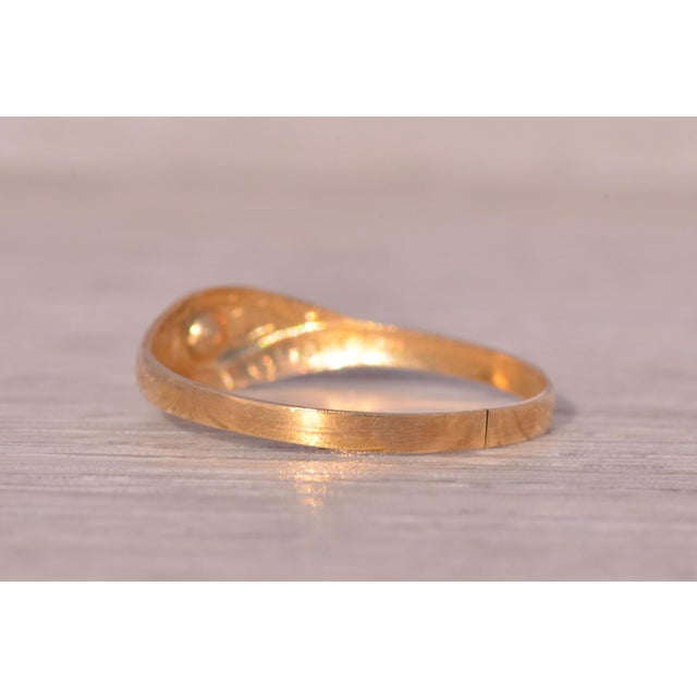 Contemporary The Swan Hill: Childs Antique Garnet Ring in Yellow Gold For Sale - Image 3 of 9