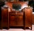 Vintage Italian Liberty Sideboard with Black Marble Plans & Central Mirror For Sale - Image 9 of 18