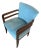 A Rare Art Deco Armchair in Real Blue, Circa 1930s. For Sale