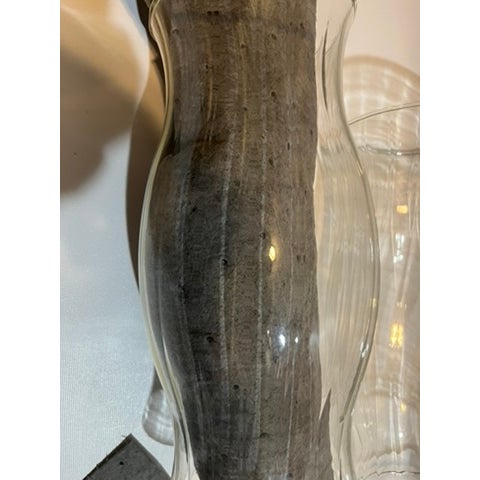 Ribbed Glass Hurricane Shades a Pair For Sale - Image 6 of 7