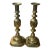 Brass Candlestick Holders Antique Victorian Brass King of Diamonds Candlestick Holder Pair, C. 1897 Diamond Jubilee Push-Up Holders For Sale