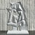 Vintage Cubist Lacquered Metal Sculpture of Woman For Sale - Image 4 of 7