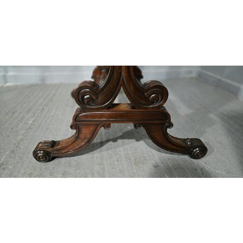 Brown Regency Mahogany Cheval Mirror For Sale - Image 8 of 16