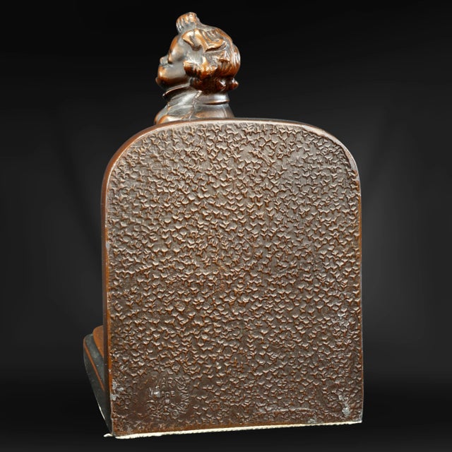 Metal Wedding Child Single Bookend Nuart Circa 1930 For Sale - Image 7 of 8