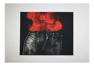 George Segal - Girl In Bright Red Shirt - Etching - 1976
