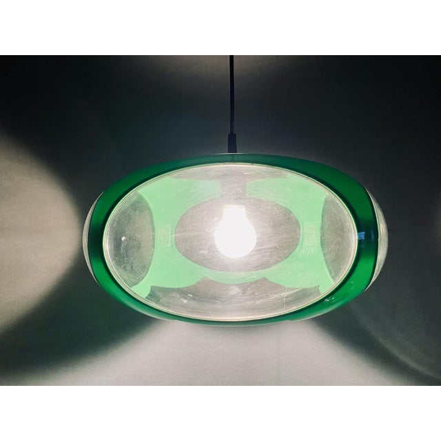 Vintage UFO Ceilings Lamp in Green from Massive Belgium, 1970s For Sale - Image 16 of 18