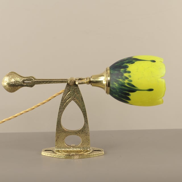 Art Nouveau Wall or Table Lamp attributed to Wiener Werkstätten, Vienna, 1920s For Sale - Image 3 of 16
