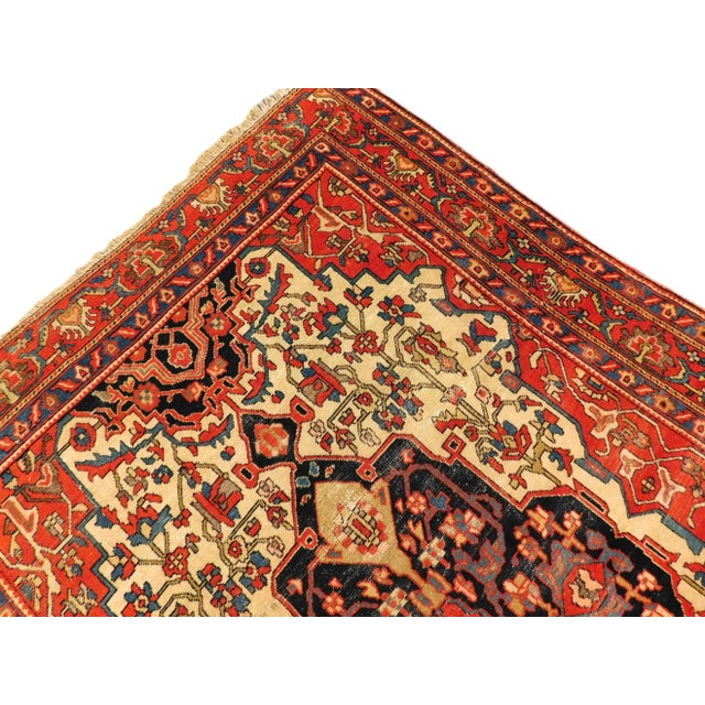 Antique Persian Saruck Farahan Rug. 4'x 6'8" For Sale - Image 9 of 12