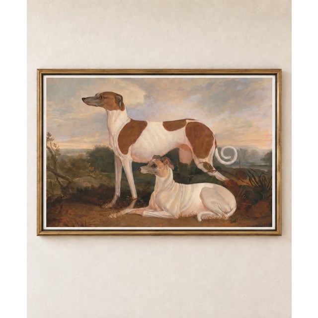This vintage greyhound dog art print by Charles Hancock brings distinguished English sporting style to a library, study,...