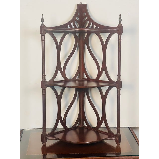Art Deco 1940s Charming Corner Display Etagere 3 Tier For Sale - Image 3 of 7