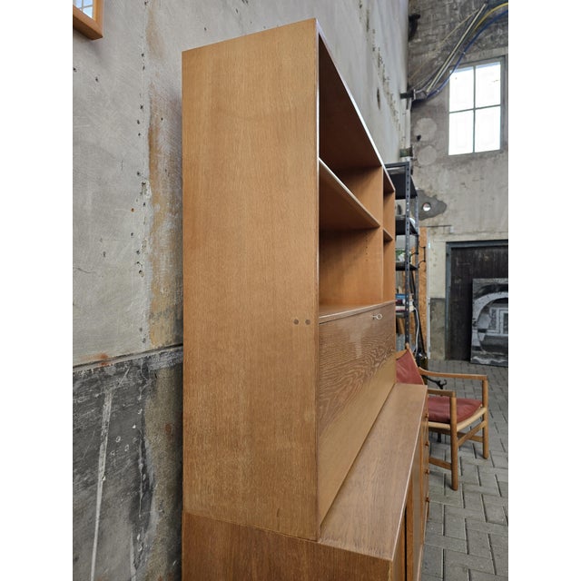 Vintage Cabinet and Secretaire in Light Oak by Hans J. Wegner for Ry Møbler, 1970s For Sale - Image 4 of 18