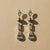 Sky Blue Topaz & Pearl Drop Earrings Studs, Silver, Gold, Pair For Sale - Image 10 of 10