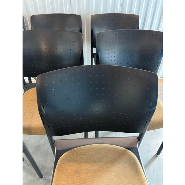 Mid Century Modern Italian Giancarlo Piretti Stacking Armless Office or Dining Chairs, a Set of Eight For Sale - Image 6 of 12