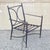 Contemporary Neoclassical Regency Style Aluminum & Steel Metal Outdoor Patio Arm Chairs - Set of 4. Item features cast...