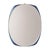 Glass Space Age Italian Cobalt Blue Mirror Curved Glass in the style of Cristal Art, 1970s For Sale - Image 7 of 7