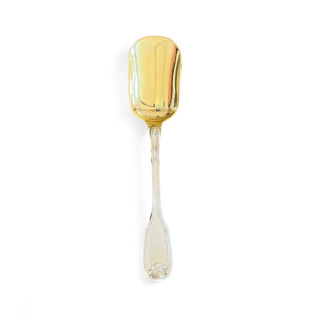 Regency Odiot Ice Cream Spoon Scoop in Silver and Vermeil, France, 1920s For Sale - Image 10 of 10