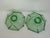 Glass Pair of Art Deco Uranium Glass Geometric Candlesticks, Octagonal Form For Sale - Image 7 of 8