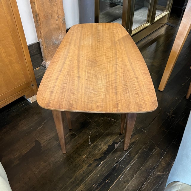 1950s 1950s Mid-Century Walnut End Table Attributed to Bertha Schaefer for Singer and Sons For Sale - Image 5 of 11