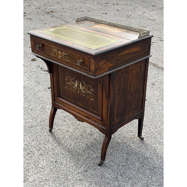 Victorian Rosewood Desk and Chair from Davenport, Set of 2 For Sale - Image 14 of 18