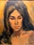 Transitional 1960s Jan De Ruth Signed Oil Portrait of a Woman in Ornate Gold-Tone Frame For Sale - Image 3 of 9