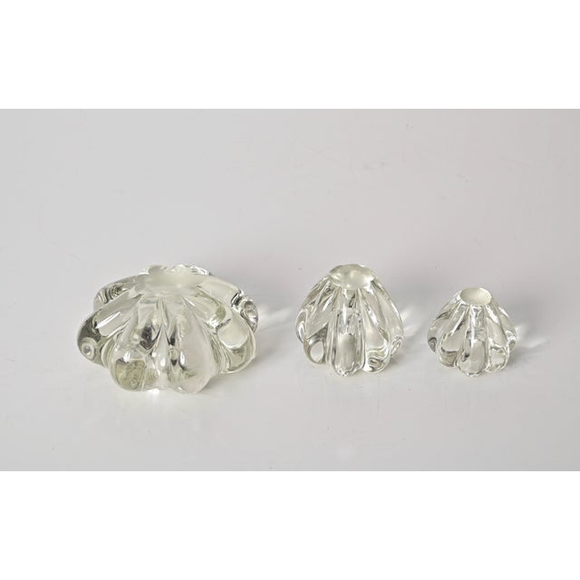 Mid-Century Submerged Murano Glass Italian Bowls by Barovier for Erco, Italy, 1970s, Set of 3 For Sale - Image 16 of 18