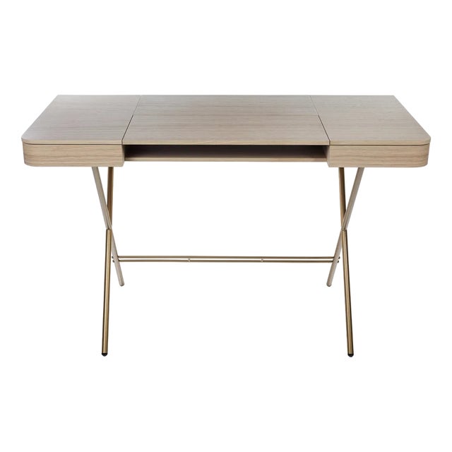 Cosimo Desk with Natural Oak Veneer Top by Marco Zanuso Jr. for Aentro For Sale