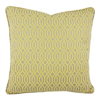 Pindler Lea in Maize With Self-Welt Lumbar Pillow Cover For Sale