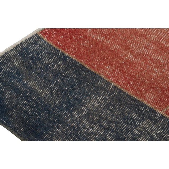 Vintage Turkish Rug in Red With Geometric Patterns For Sale In New York - Image 6 of 7