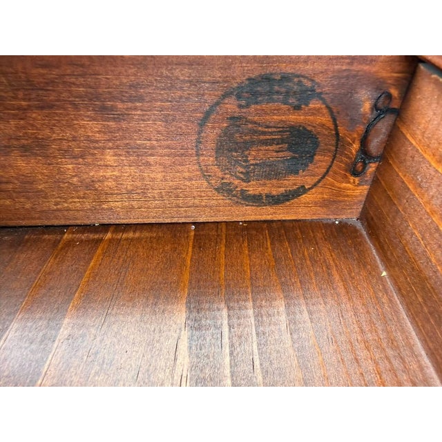 Brown Vintage Chippendale Style 5 Drawer Nightstand by Tom Selly For Sale - Image 8 of 13
