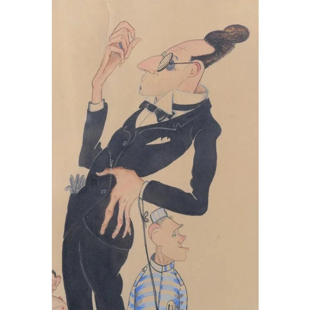 Raba, Bizarre Cartoon, 1926, Watercolor on Paper For Sale - Image 3 of 8