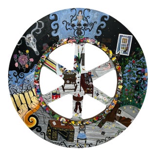 Very Large Original Studio Painting on Industrial Object For Sale