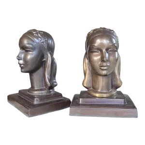 Early 20th Century Arthur Von Frankenburg Art Deco Bookends - a Pair
