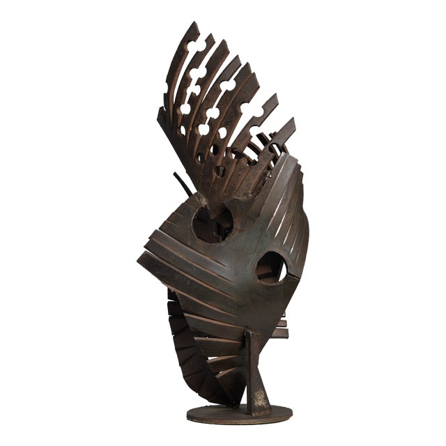 CH, Abstract Constructivist Iron Sculpture, 1960s, Iron For Sale