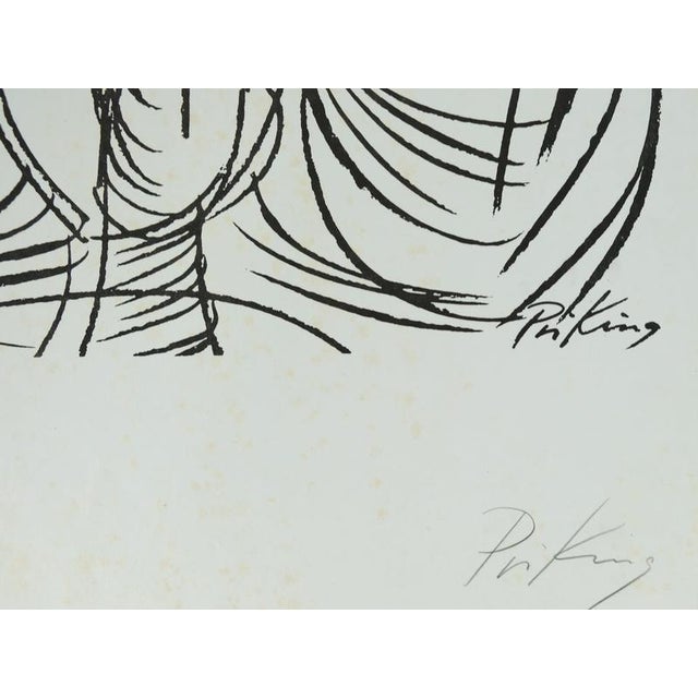 Franz Priking, Composition with Lines, Lithograph For Sale - Image 6 of 7