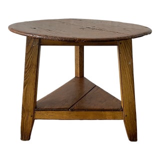 Antique English Pine Cricket Table For Sale