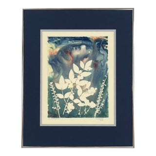 Original Signed Botanical Monoprint by P. Cherubini, 2005, Framed Contemporary Organic Modern Art For Sale