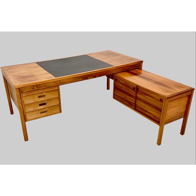 Danish Desk with Side Cabinet from Søren Willadsen Møbelfabrik, 1960s, Set of 2 For Sale - Image 16 of 18
