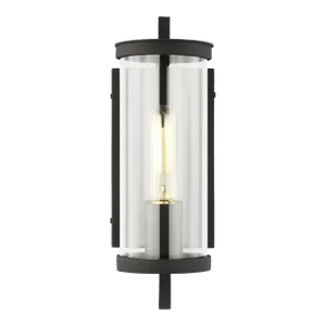 Chapman & Myers by Visual Comfort Studio Eastham Extra Small Wall Lantern, Textured Black