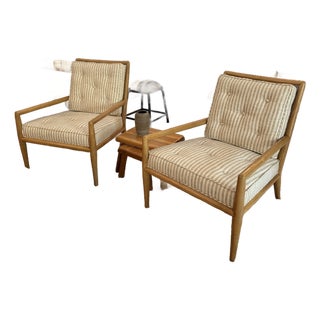 Pair of t.h. Robsjohn-Gibbings Lounge Chairs For Sale