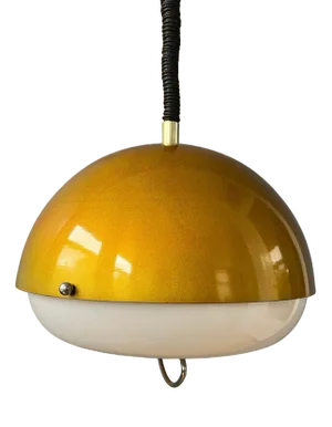 Mid-Century Gold Sparkle Pendant Lamp, 1970s