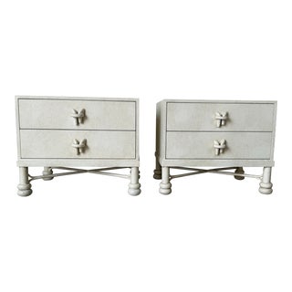 80's Postmodern - Style Two Drawers Nightstands - a Pair For Sale