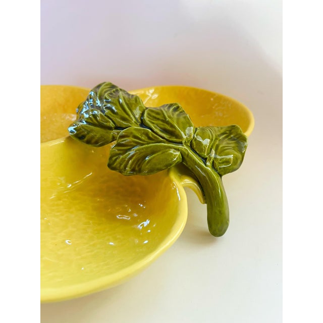Vintage Mid Century Lemons Large Serving Tray Dish California Pottery