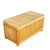Yellow Restored Mid-Century Split Reed Rattan & Pine Trunk W/ Brass Paktong Latch For Sale - Image 8 of 13