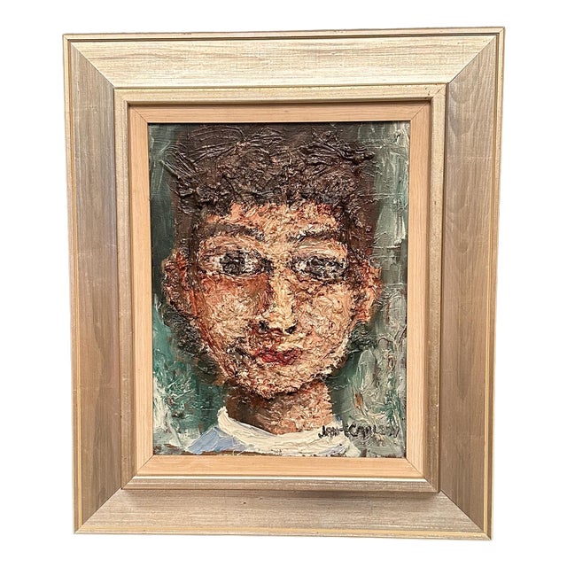 Jan‑erik Carlsson, Portrait, 1950s, Oil Painting on Canvas, Framed For Sale